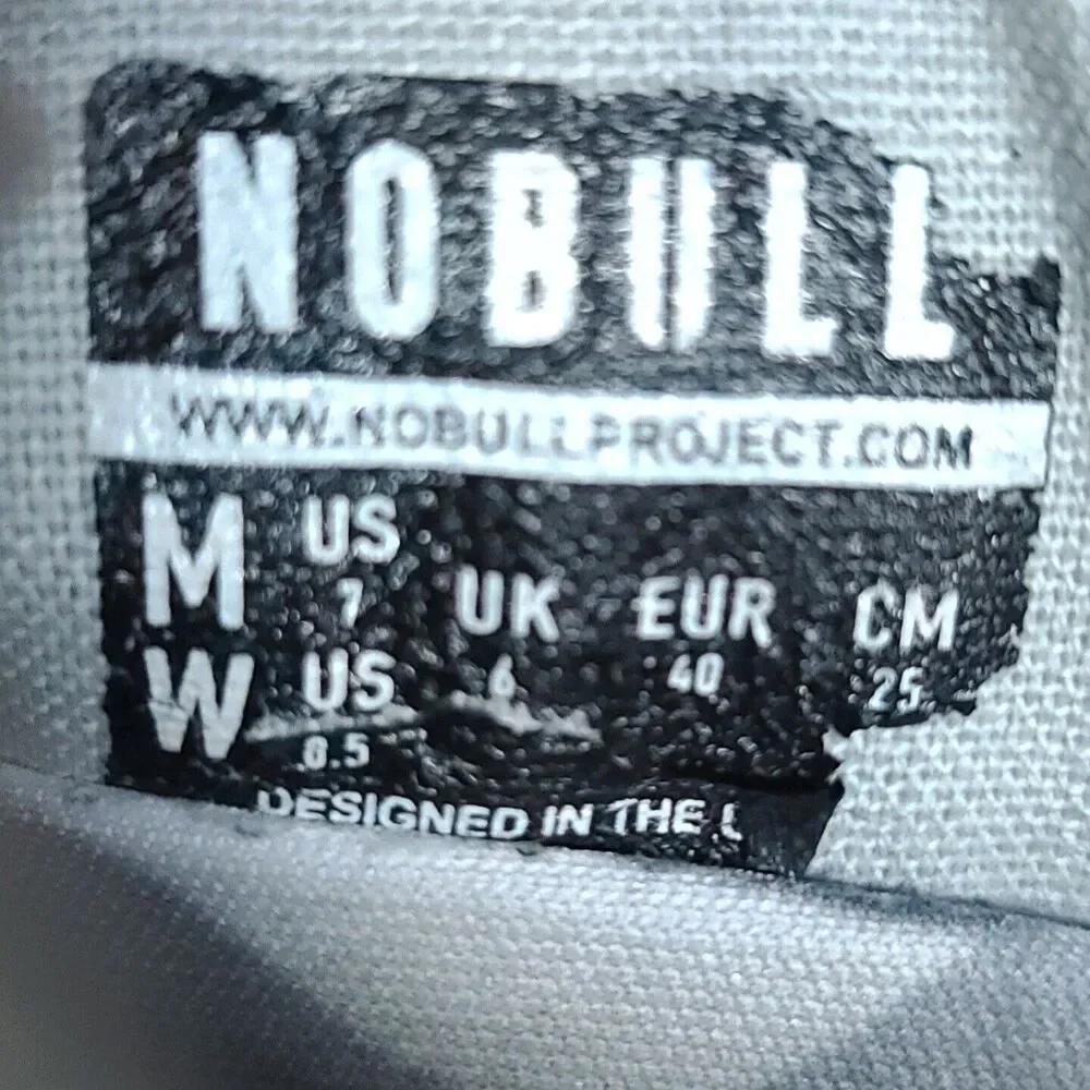NOBULL Camo Canvas Trainers Women's Size 8.5 Gray Black White Sneakers Shoes